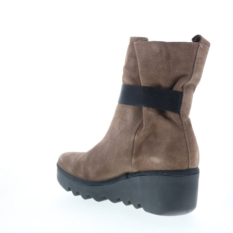 Fly London Blit BLIT453FLY-004 Womens Gray Suede Strap Casual Dress Boots