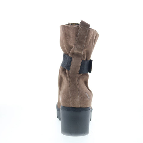 Fly London Blit BLIT453FLY-004 Womens Gray Suede Strap Casual Dress Boots