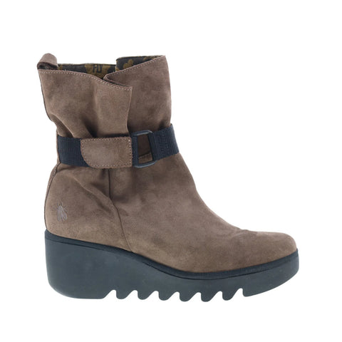 Fly London Blit BLIT453FLY-004 Womens Gray Suede Strap Casual Dress Boots