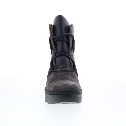 Fly London Blom BLOM460FLY-003 Womens Gray Leather Casual Dress Boots