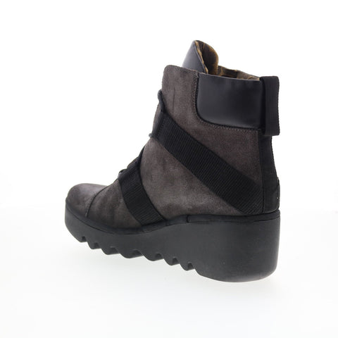 Fly London Blom BLOM460FLY-003 Womens Gray Leather Casual Dress Boots