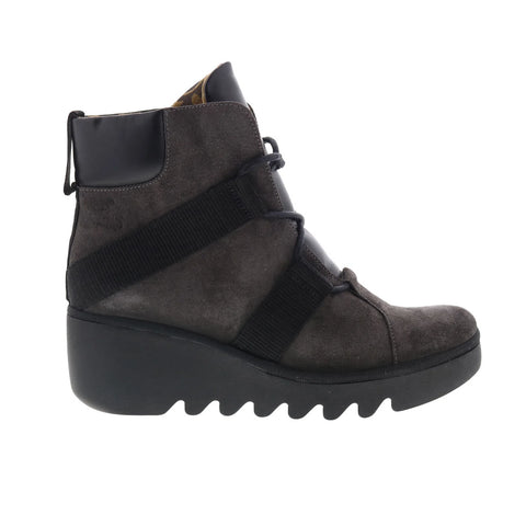 Fly London Blom BLOM460FLY-003 Womens Gray Leather Casual Dress Boots