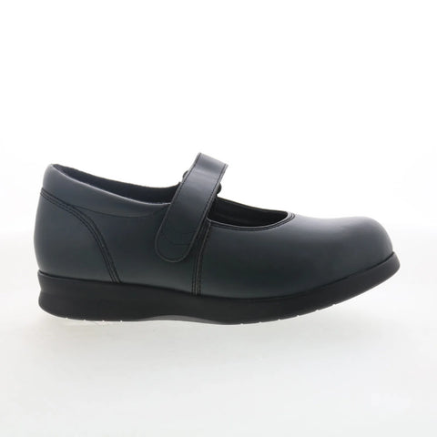 Drew Bloom II 14353-42 Womens Blue Narrow Leather Mary Jane Flats Shoes