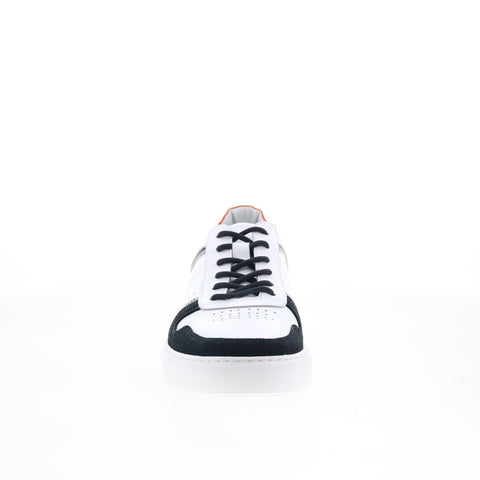 Robert Graham Bluto Mens White Leather Lace Up Lifestyle Sneakers Shoes