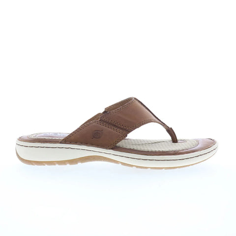 Born Corvo BM0006906 Mens Brown Leather Flip-Flops Sandals Shoes