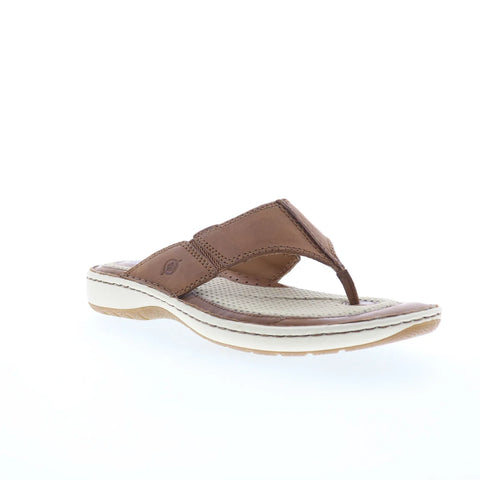 Born Corvo BM0006906 Mens Brown Leather Flip-Flops Sandals Shoes