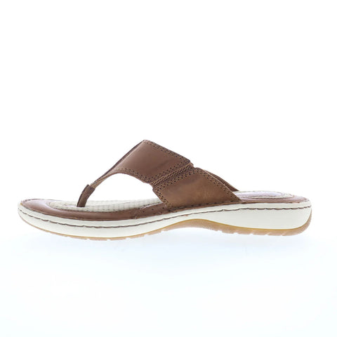 Born Corvo BM0006906 Mens Brown Leather Flip-Flops Sandals Shoes