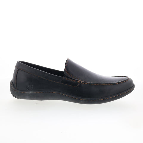 Born Caleb BM0008003 Mens Black Leather Loafers & Slip Ons Casual Shoes