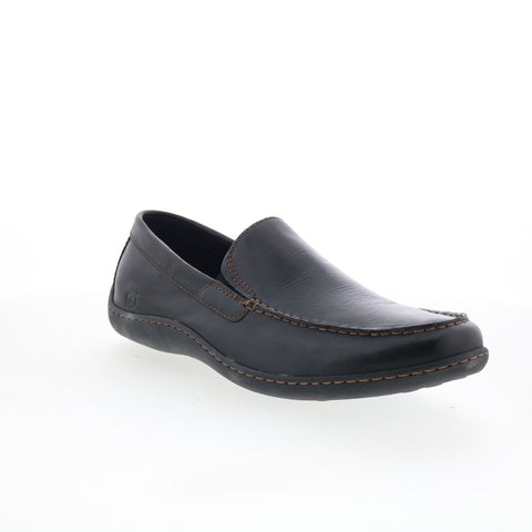 Born Caleb BM0008003 Mens Black Leather Loafers & Slip Ons Casual Shoes