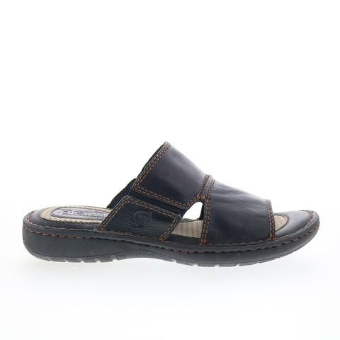 Born Brock BM0013006 Mens Brown Leather Slip On Slides Sandals Shoes