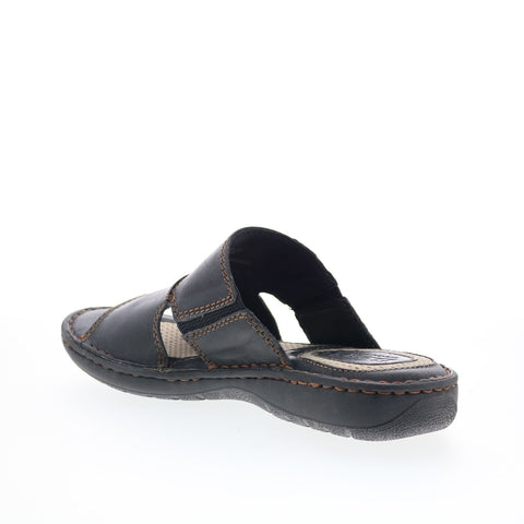 Born Brock BM0013006 Mens Brown Leather Slip On Slides Sandals Shoes