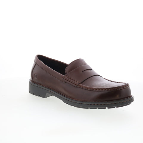 Born Langley BM0018706 Mens Brown Leather Loafers & Slip Ons Penny Shoes