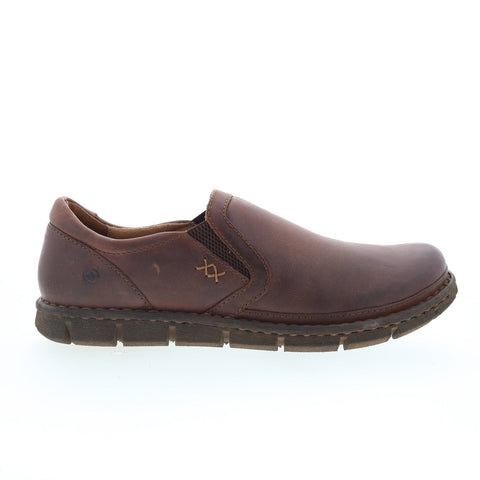 Born Sawyer BM0020023 Mens Brown Leather Loafers & Slip Ons Casual Shoes