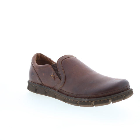 Born Sawyer BM0020023 Mens Brown Leather Loafers & Slip Ons Casual Shoes