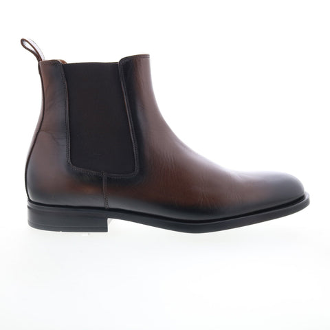 Bruno Magli Bucca BM1BCUD0 Mens Brown Leather Slip On Chelsea Boots