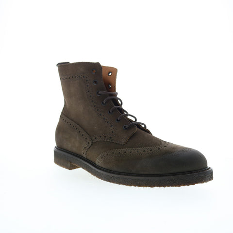 Bruno Magli Gleason BM1GLNO1 Mens Brown Suede Lace Up Casual Dress Boots