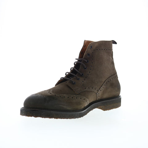 Bruno Magli Gleason BM1GLNO1 Mens Brown Suede Lace Up Casual Dress Boots