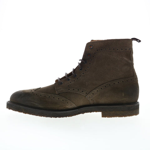 Bruno Magli Gleason BM1GLNO1 Mens Brown Suede Lace Up Casual Dress Boots