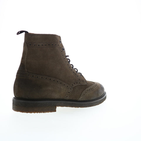 Bruno Magli Gleason BM1GLNO1 Mens Brown Suede Lace Up Casual Dress Boots