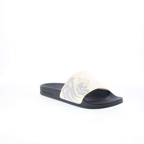 Bruno Magli Messe BM1MESG6P Mens White Synthetic Slip On Slides Sandals Shoes