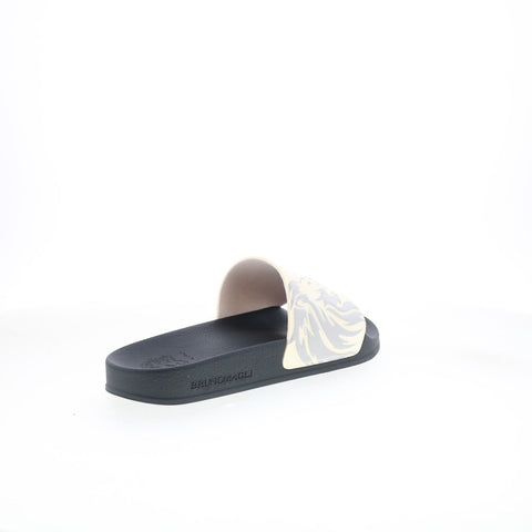 Bruno Magli Messe BM1MESG6P Mens White Synthetic Slip On Slides Sandals Shoes