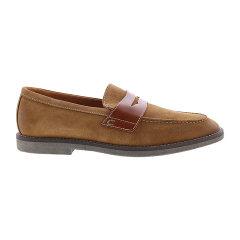 Bruno Magli Sanna BM2SNAB1 Mens Brown Suede Loafers & Slip Ons Penny Shoes