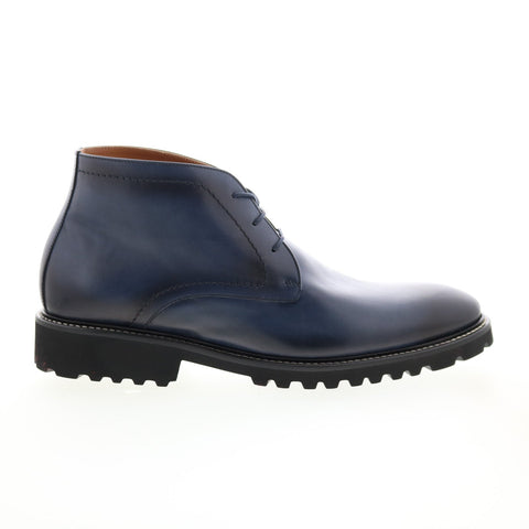Bruno Magli Vicolo BM2VICN0 Mens Blue Leather Lace Up Chukka Boots