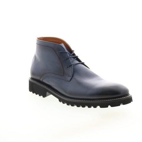 Bruno Magli Vicolo BM2VICN0 Mens Blue Leather Lace Up Chukka Boots