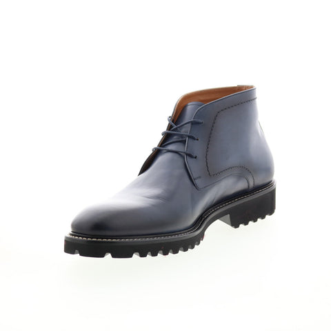 Bruno Magli Vicolo BM2VICN0 Mens Blue Leather Lace Up Chukka Boots