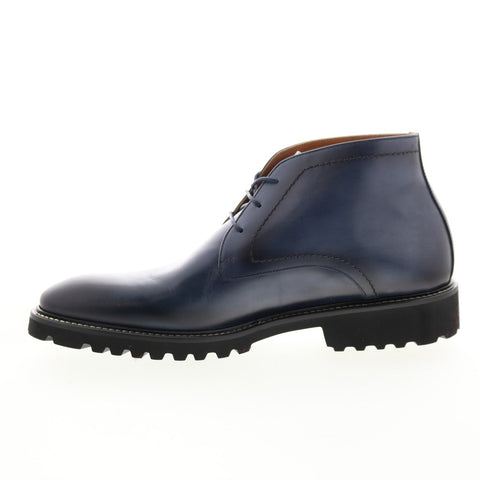 Bruno Magli Vicolo BM2VICN0 Mens Blue Leather Lace Up Chukka Boots
