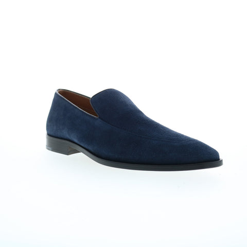 Bruno Magli Ivan BM3IVNN1 Mens Blue Suede Loafers & Slip Ons Casual Shoes