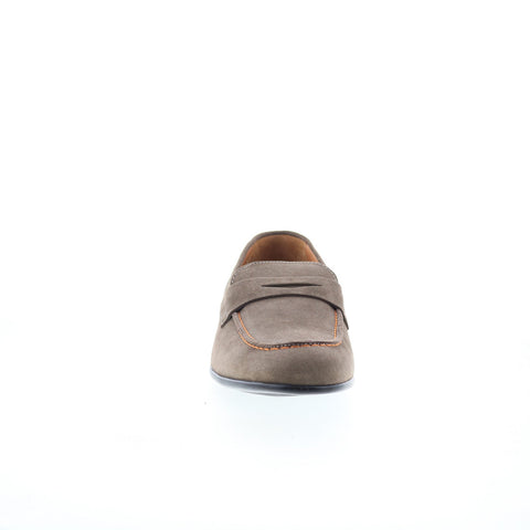 Bruno Magli Silas BM3SILL4 Mens Gray Suede Loafers & Slip Ons Penny Shoes