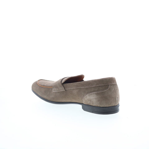 Bruno Magli Silas BM3SILL4 Mens Gray Suede Loafers & Slip Ons Penny Shoes