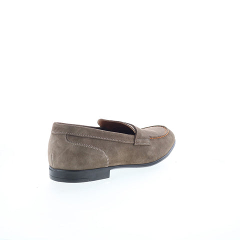 Bruno Magli Silas BM3SILL4 Mens Gray Suede Loafers & Slip Ons Penny Shoes