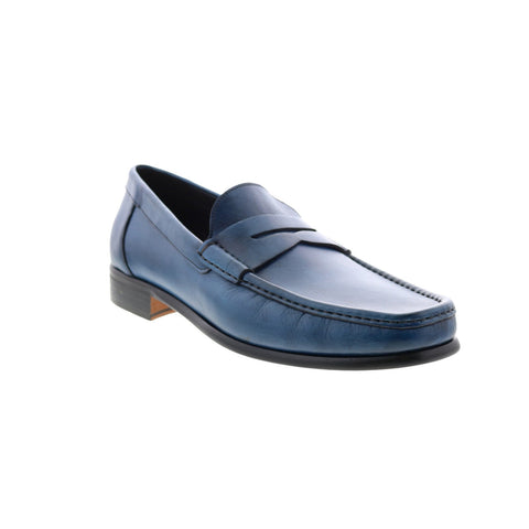 Bruno Magli Tonio BM3TONM0 Mens Blue Nubuck Loafers & Slip Ons Penny Shoes