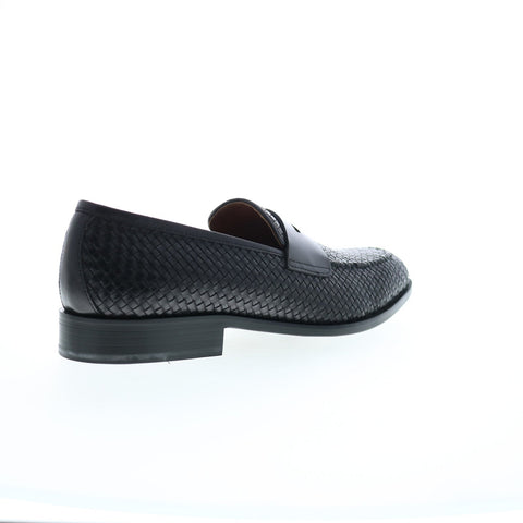 Bruno Magli Vesini Woven BM3VESA0W Mens Black Loafers & Slip Ons Penny Shoes