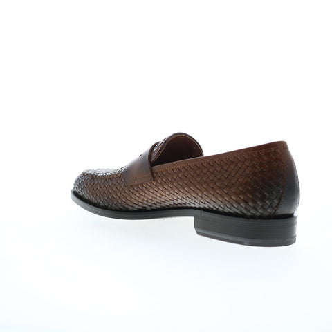 Bruno Magli Vesini Woven BM3VESC8W Mens Brown Loafers & Slip Ons Penny Shoes