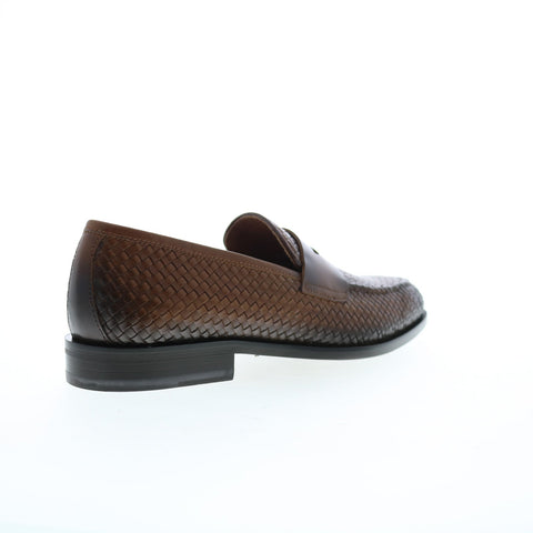 Bruno Magli Vesini Woven BM3VESC8W Mens Brown Loafers & Slip Ons Penny Shoes
