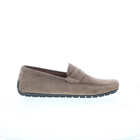 Bruno Magli Xane BM3XNEO2 Mens Gray Suede Loafers & Slip Ons Moccasin Shoes