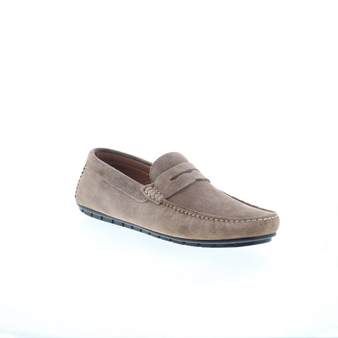 Bruno Magli Xane BM3XNEO2 Mens Gray Suede Loafers & Slip Ons Moccasin Shoes