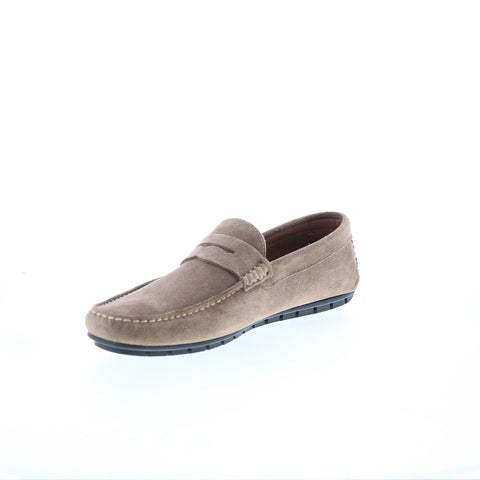 Bruno Magli Xane BM3XNEO2 Mens Gray Suede Loafers & Slip Ons Moccasin Shoes
