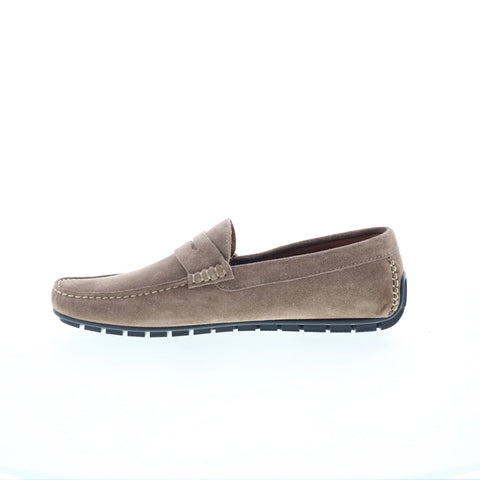 Bruno Magli Xane BM3XNEO2 Mens Gray Suede Loafers & Slip Ons Moccasin Shoes