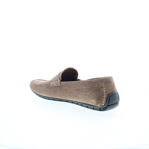 Bruno Magli Xane BM3XNEO2 Mens Gray Suede Loafers & Slip Ons Moccasin Shoes
