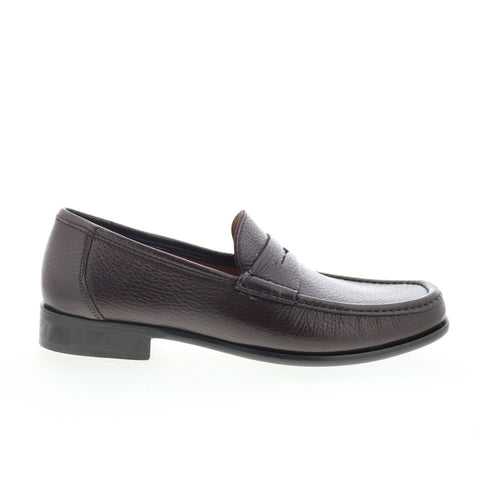 Bruno Magli Tonio BM4TONC5 Mens Brown Leather Loafers & Slip Ons Penny Shoes