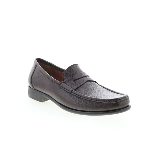 Bruno Magli Tonio BM4TONC5 Mens Brown Leather Loafers & Slip Ons Penny Shoes