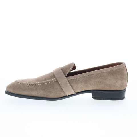 Bruno Magli Arlo BM5ARLG1 Mens Gray Suede Loafers & Slip Ons Casual Shoes