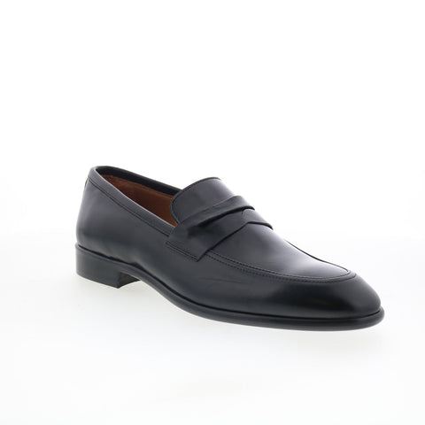 Bruno Magli Verona BM5VERA0 Mens Black Leather Loafers & Slip Ons Penny Shoes