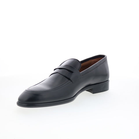 Bruno Magli Verona BM5VERA0 Mens Black Leather Loafers & Slip Ons Penny Shoes