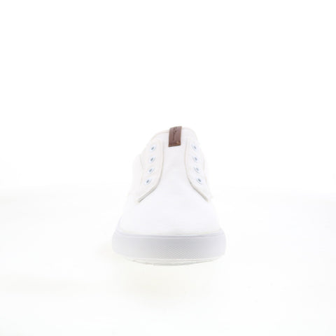 Ben Sherman Pete Laceless Mens White Canvas Lifestyle Sneakers Shoes