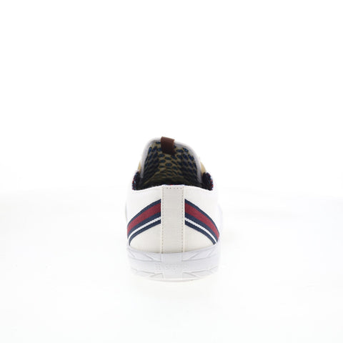 Ben Sherman Pete Laceless Mens White Canvas Lifestyle Sneakers Shoes